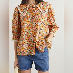 RIXO Dallas Cotton Blouse